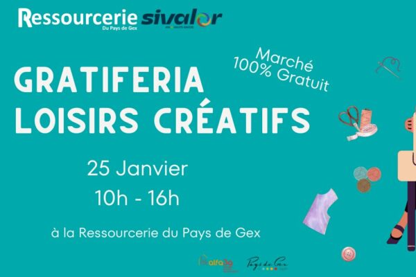 Marché 100% gratuit à la Ressourcerie – thème loisirs créatifs