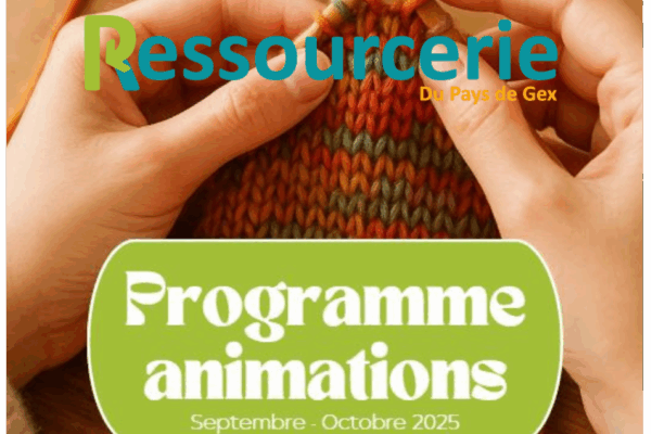 Les animations de Septembre et Octobre à la Ressourcerie du Pays de Gex !