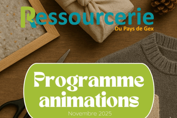 Les animations de Novembre à la Ressourcerie du Pays de Gex !