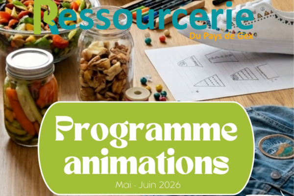 Les animations de Mai et Juin à la Ressourcerie du Pays de Gex !